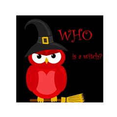 Who Is A Witch? - Red Small Satin Scarf (square) by Valentinaart