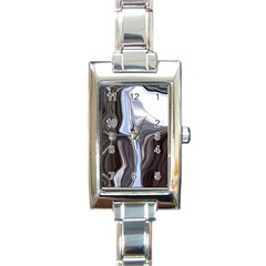 Metallic And Chrome Rectangle Italian Charm Watch by digitaldivadesigns