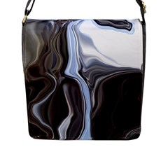 Metallic And Chrome Flap Messenger Bag (l)  by digitaldivadesigns