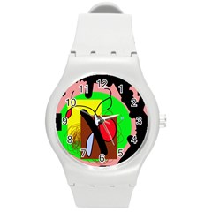 Fantasy  Round Plastic Sport Watch (m) by Valentinaart