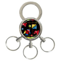 Playful Day 3-ring Key Chains