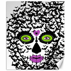 Bat Lady Sugar Skull Canvas 20  X 24  