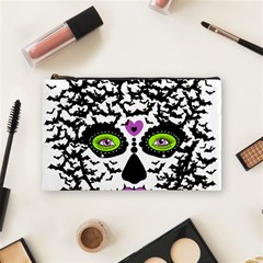 Bat Lady Sugar Skull Cosmetic Bag (medium) 