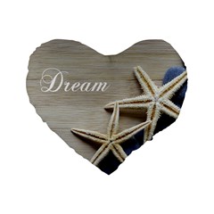 Starfish Dream Standard 16  Premium Heart Shape Cushions by PhotoThisxyz