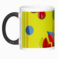 Playful Day - Yellow  Morph Mugs by Valentinaart