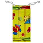 Playful day - yellow  Jewelry Bags Front