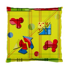 Playful Day - Yellow  Standard Cushion Case (two Sides) by Valentinaart