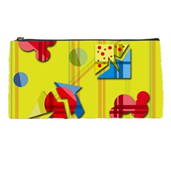 Playful Day - Yellow  Pencil Cases by Valentinaart