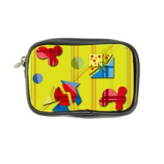 Playful Day - Yellow  Coin Purse by Valentinaart