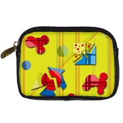 Playful Day - Yellow  Digital Camera Cases by Valentinaart