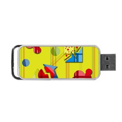 Playful Day - Yellow  Portable Usb Flash (one Side)