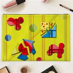 Playful day - yellow  Cosmetic Bag (XXL)  Back