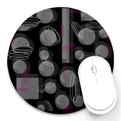 Come Down - Magenta Round Mousepads by Valentinaart