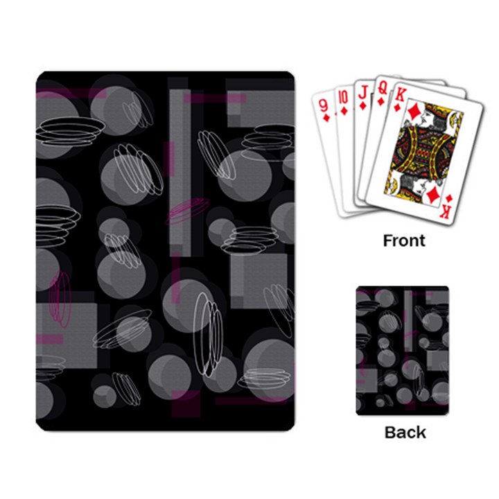 Come down - magenta Playing Card