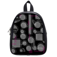 Come Down - Magenta School Bags (small)  by Valentinaart