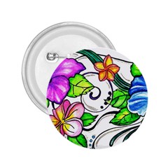 Tropical Hibiscus Flowers 2 25  Buttons by EverIris