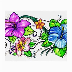 Tropical Hibiscus Flowers Small Glasses Cloth by EverIris