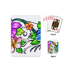 Tropical Hibiscus Flowers Playing Cards (mini)  by EverIris