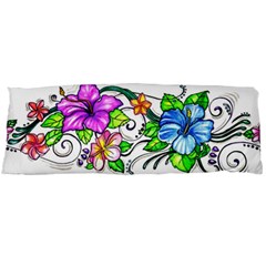 Tropical Hibiscus Flowers Body Pillow Case (dakimakura) by EverIris