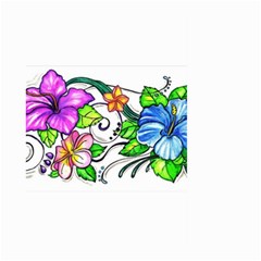 Tropical Hibiscus Flowers Large Garden Flag (two Sides)