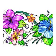 Tropical Hibiscus Flowers Double Sided Flano Blanket (mini) 