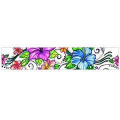 Tropical Hibiscus Flowers Flano Scarf (large) 