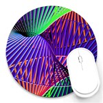 Colorful Rainbow Helix Round Mousepads Front