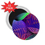 Colorful Rainbow Helix 2.25  Magnets (10 pack)  Front