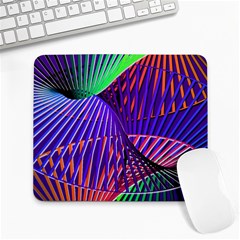 Colorful Rainbow Helix Large Mousepads by designworld65