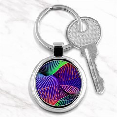 Colorful Rainbow Helix Key Chains (round)  by designworld65