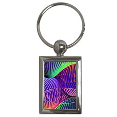 Colorful Rainbow Helix Key Chains (rectangle)  by designworld65