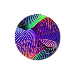 Colorful Rainbow Helix Magnet 3  (round) by designworld65