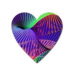 Colorful Rainbow Helix Heart Magnet Front