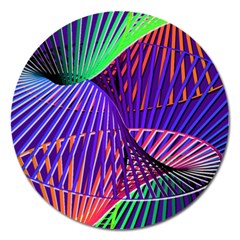 Colorful Rainbow Helix Magnet 5  (round) by designworld65