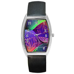 Colorful Rainbow Helix Barrel Style Metal Watch