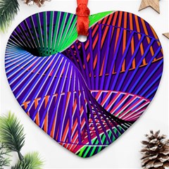 Colorful Rainbow Helix Heart Ornament (2 Sides) by designworld65