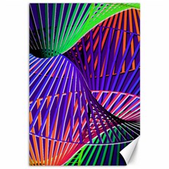 Colorful Rainbow Helix Canvas 12  X 18   by designworld65