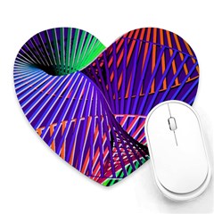 Colorful Rainbow Helix Heart Mousepads by designworld65