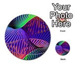 Colorful Rainbow Helix Multi-purpose Cards (Round)  Back 1