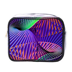 Colorful Rainbow Helix Mini Toiletries Bags by designworld65