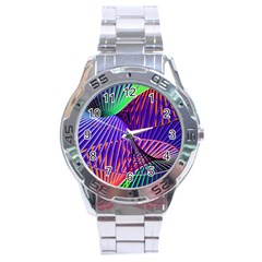 Colorful Rainbow Helix Stainless Steel Analogue Watch by designworld65