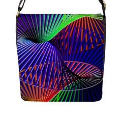 Colorful Rainbow Helix Flap Messenger Bag (l) 