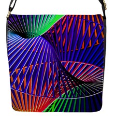 Colorful Rainbow Helix Flap Messenger Bag (s) by designworld65