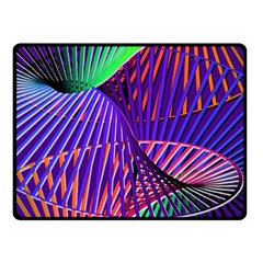 Colorful Rainbow Helix Double Sided Fleece Blanket (small)  by designworld65