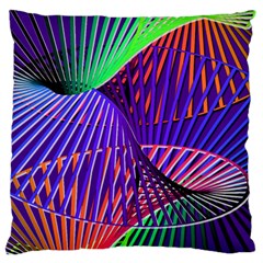 Colorful Rainbow Helix Standard Flano Cushion Case (one Side) by designworld65