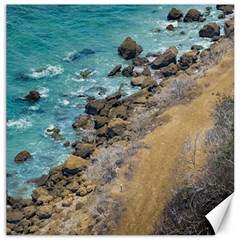 Aerial View Pacific Ocean Coastline Puerto Lopez Ecuador Canvas 16  X 16  