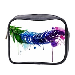 Watery Feather Mini Toiletries Bag 2-side by EverIris