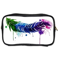 Watery Feather Toiletries Bags by EverIris