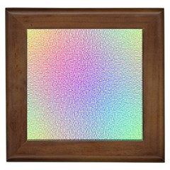 Rainbow Colorful Grid Framed Tiles by designworld65