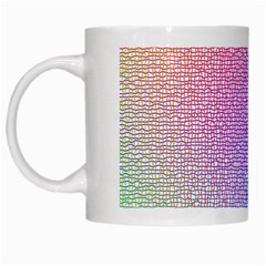 Rainbow Colorful Grid White Mugs by designworld65